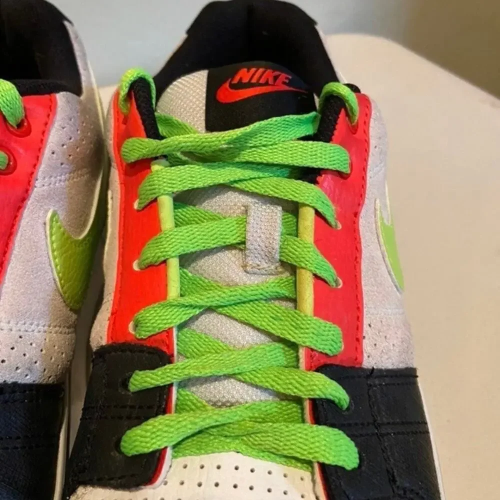 Nike Ruckus Men's 10 Low Beige, Green, Black, White, And Orange Sneakers